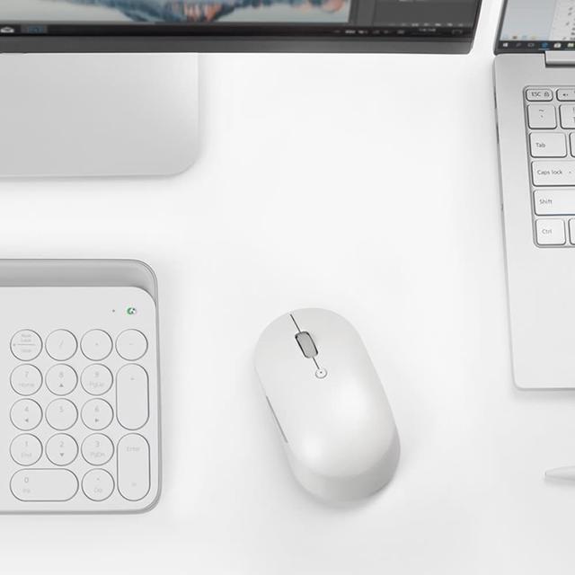 Alt view image 6 of 7 - Xiaomi Dual Mode Silent Wireless Mouse 2.4G Mi Silent Laptop Mouse with USB Receiver-Enjoy Noiseless Clicking Portable Ergonomic Optical Wireless Mouse 1300DPI for Laptop PC Computer Notebook Mac