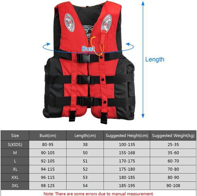 Details about   Fishing Life Jacket Water Sports Floatation Vest Adults Children Buoyancy Vest 