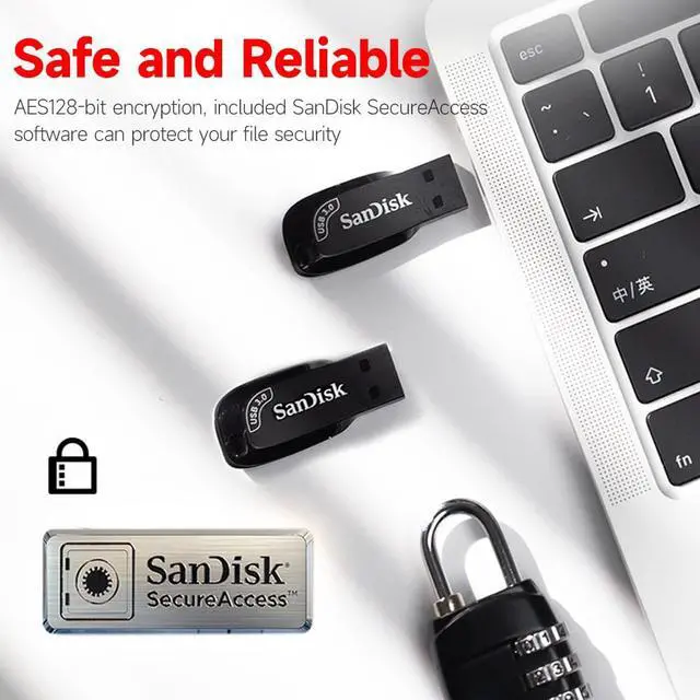 Alt view image 7 of 7 - SanDisk CZ410 32GB USB3.0 U Disk High-speed USB Flash Drive up to 100MB/s Read Speed AES128-bit Encryption Portable U Disk