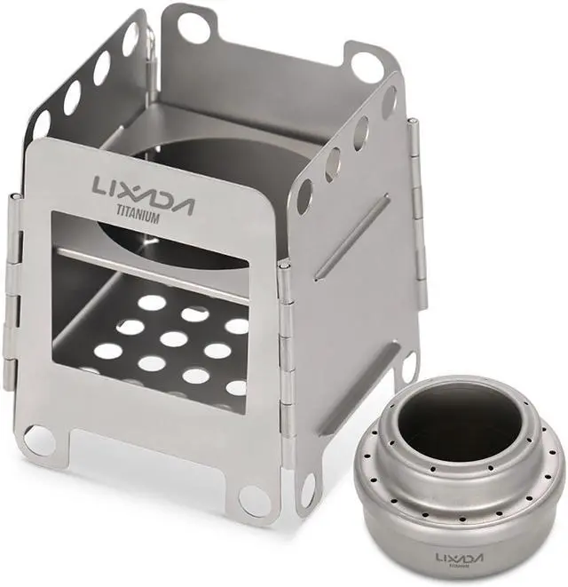 Lixada Portable Titanium Lightweight Folding Wood Stove Pocket Stove for  Outdoor Camping Backpacking Cooking Picnic - Newegg.com