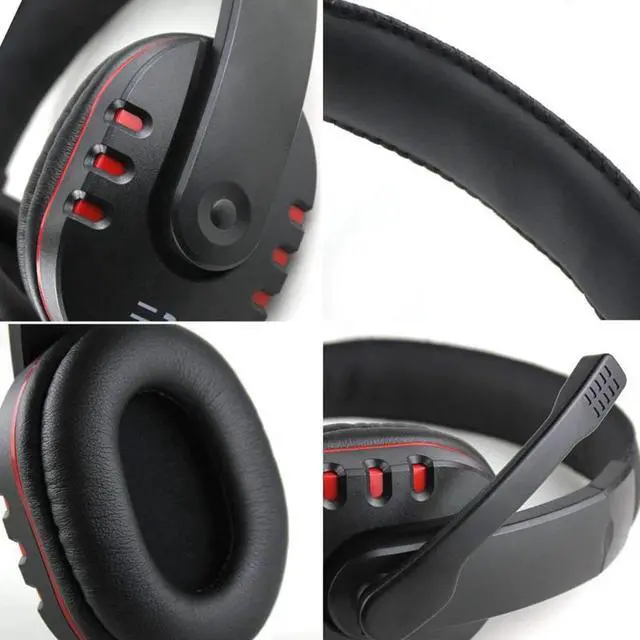 Alt view image 2 of 5 - 3.5mm Wired Headphone With Mic Gaming Headset Earphone Low Bass Stereo For Ps4 One Pc(Blue)