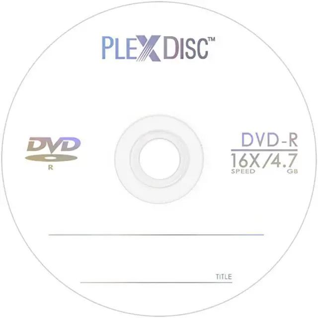 Alt view image 3 of 7 - PlexDisc 16X DVD-R 4.7GB Logo Top Blank Media Recordable Disc 632-815-BX, 100 Discs