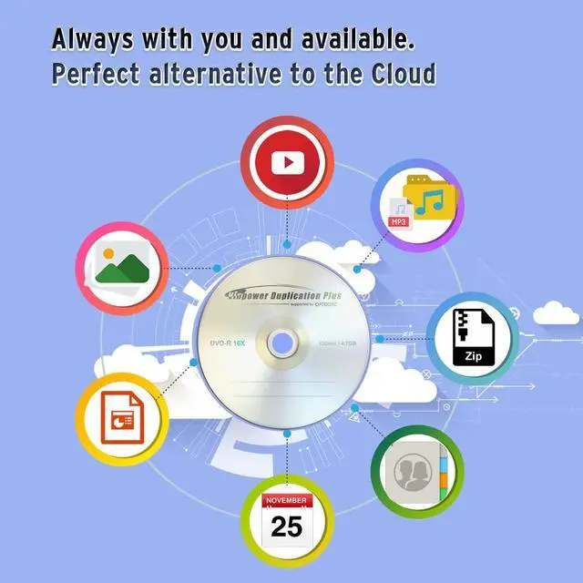 Alt view image 6 of 6 - Vinpower Digital DVD-R 4.7GB 16x Branded Logo Recordable Media Disc - 100 Disc Cake Box Spindle FFP 132-815-BX