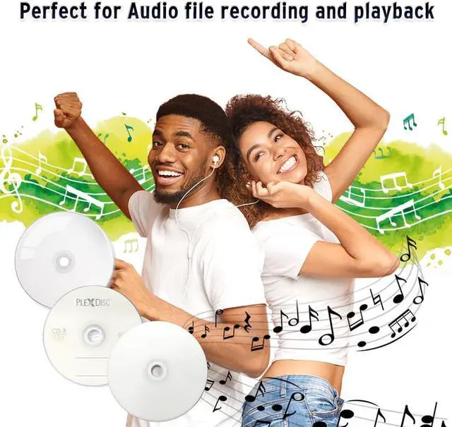 Alt view image 6 of 6 - PlexDisc CD-R 700MB 52X White Inkjet Hub Printable Recordable Media - 100pk (no Container) FFB 631-217-BX, 100 Discs