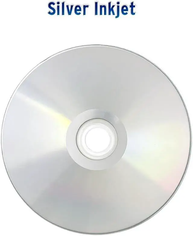 Alt view image 2 of 7 - PlexDisc CD-R 700MB 52X Silver Inkjet Hub Printable Recordable Media - 100pk Cake Box (FFP) 631-315-BX, 100 Discs