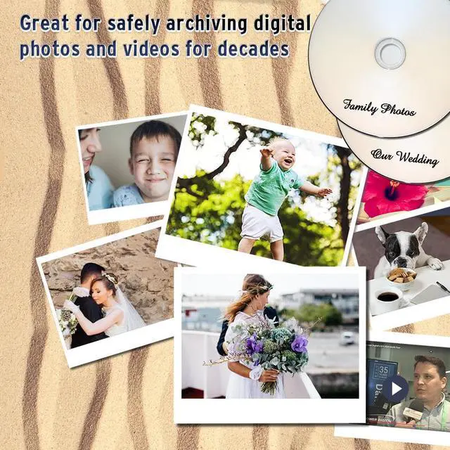 Alt view image 6 of 7 - PlexDisc CD-R 700MB 52X Silver Inkjet Hub Printable Recordable Media - 100pk Cake Box (FFP) 631-315-BX, 100 Discs