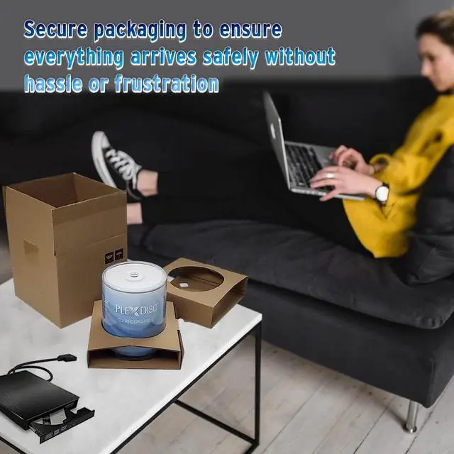 Alt view image 7 of 7 - PlexDisc CD-R 700MB 52X Silver Inkjet Hub Printable Recordable Media - 100pk Cake Box (FFP) 631-315-BX, 100 Discs