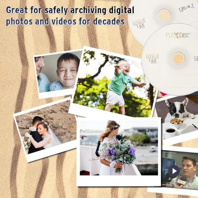 Alt view image 5 of 7 - PlexDisc DVD-R 4.7GB 16x Logo Branded Recordable Media - 50pk cake box (FFP) 632-814-BX, 50 Discs