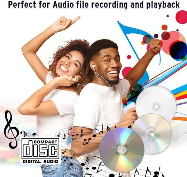 Alt view image 7 of 7 - PlexDisc 52x Digital Audio Music CD-R Disc 80min 700MB Shiny Silver - 100 PK Cake Box, 100 discs