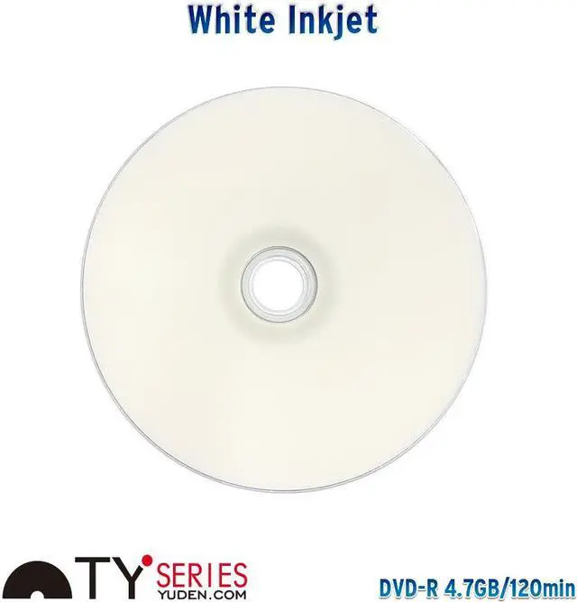 Alt view image 2 of 7 - PlexDisc TY Series DVD-R 16X 4.7GB White Inkjet Hub Printable DVD-R - 50 Discs Cake Box