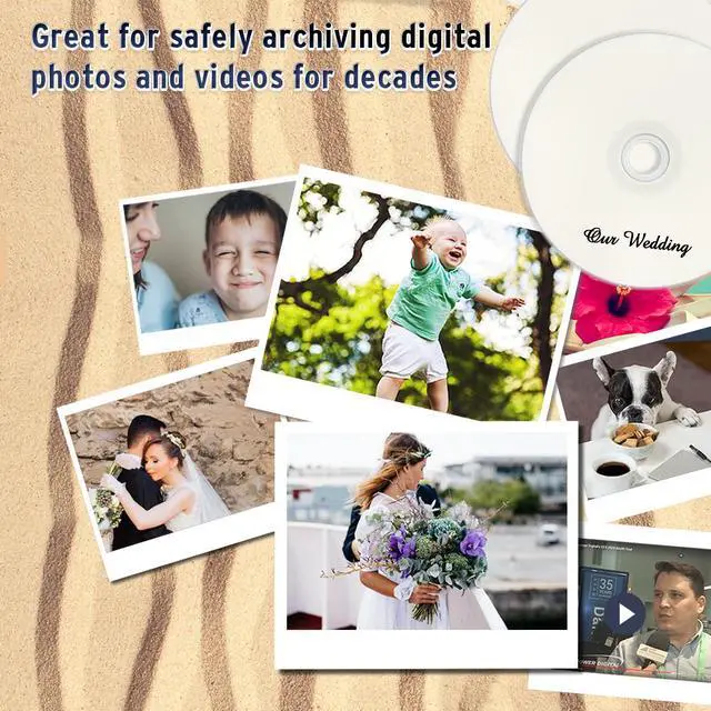 Alt view image 6 of 7 - PlexDisc TY Series DVD-R 16X 4.7GB White Inkjet Hub Printable DVD-R - 50 Discs Cake Box