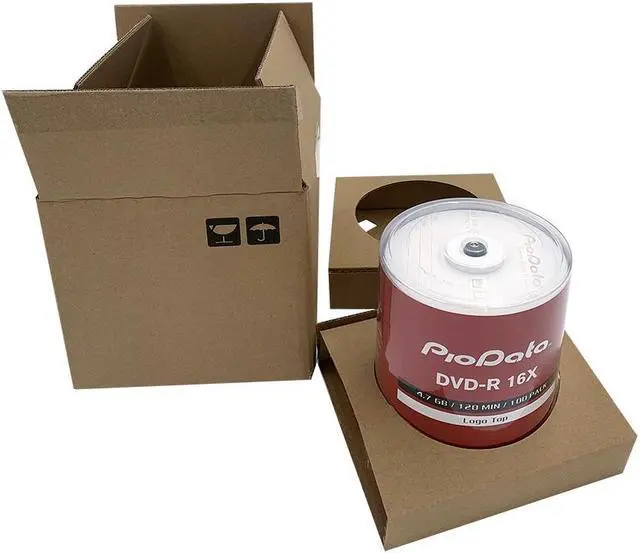 Alt view image 2 of 5 - Piodata DVD-R 4.7GB 16X Logo Top Blank Media - 100 Disc Cake Box Spindle