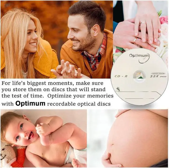 Alt view image 5 of 7 - OPTIMUM CD-R 700MB 52X Logo Top Recordable Media 100 Discs (no Container) FFP A20-31-817-BX