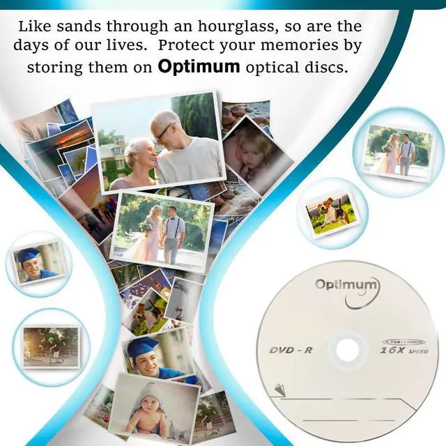 Alt view image 4 of 6 - OPTIMUM DVD-R 4.7GB 16x Branded Logo Recordable Media Disc - 100 Disc (no Container)