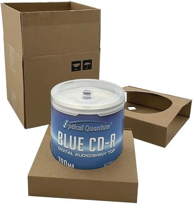 Alt view image 2 of 7 - Optical Quantum Digital Audio Silver Top 700MB 52x Blue AZO CD-R with Noise Free Playback for Optimal Audio Music recording, 100 Discs