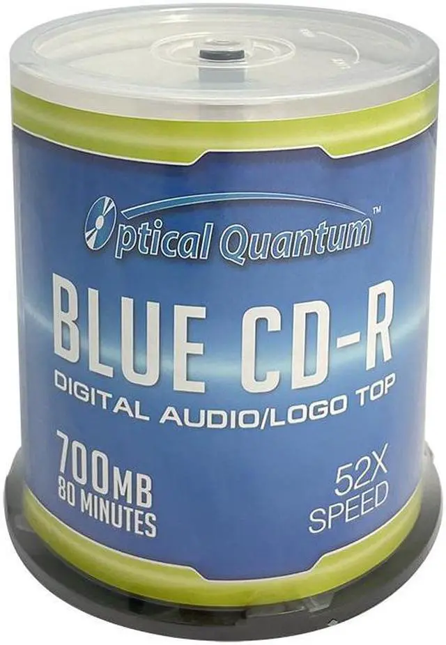Main image of Optical Quantum Music Digital Audio Logo Top 700MB 52x Blue AZO CD-R with Noise Free Playback for Optimal Audio Music recording, 100 Discs