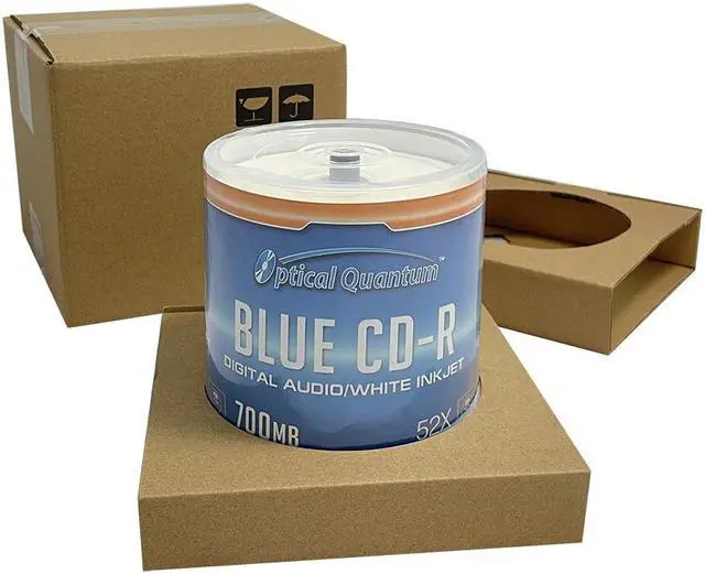 Alt view image 2 of 7 - Optical Quantum Digital Audio Music 700MB 52x Blue AZO CD-R White Inkjet Printable, 100 Discs