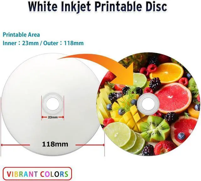Alt view image 3 of 7 - Optical Quantum Digital Audio Music 700MB 52x Blue AZO CD-R White Inkjet Printable, 100 Discs