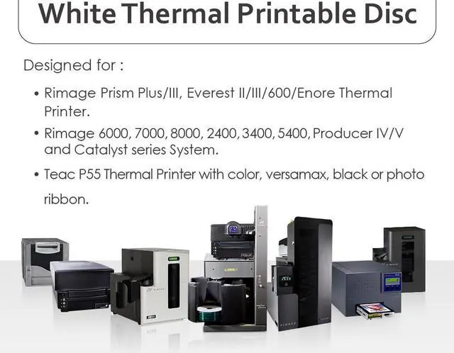 Alt view image 4 of 6 - PlexDisc 52X 700MB White Thermal Hub Printable CD-R 100 Packs Disc Model 631-415-BX