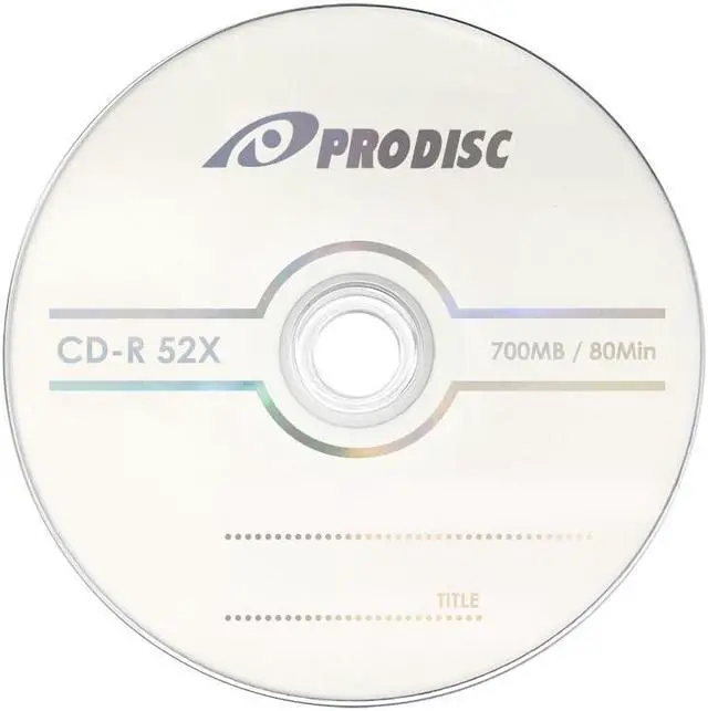 Prodisc CD-R 52X 700MB 80 Minutes Recordable Blank Disc for Data and ...