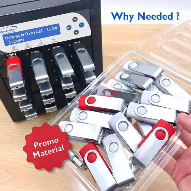 Alt view image 7 of 7 - Vinpower Compact USB 1 to 15 Multiple Pen Drive Memory Card USB Duplicator/Copier with Asynchronous Duplication