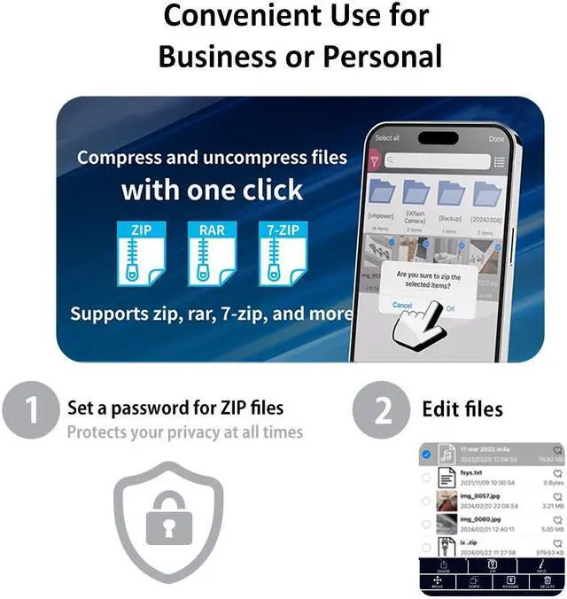 Alt view image 6 of 7 - PioData Apple MFi Certified iXflash 512GB Flash Drive 2-in-1 USB for iPhone, iPad, and Computer  USB Type A & USB Type C, iPhone USB Storage Flash Drive for Photos, Backup, and External Hard Drive