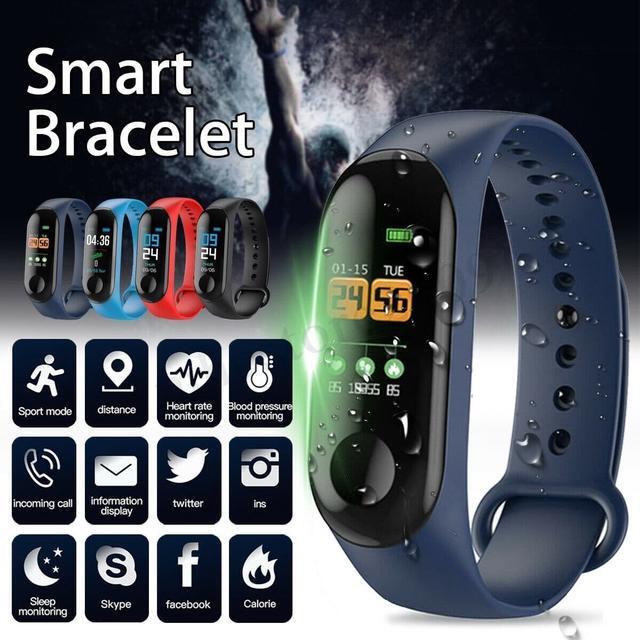 Alt view image 2 of 6 - Smart Watch Blood Pressure Heart Rate Monitor Bracelet Wristband for iOS Android