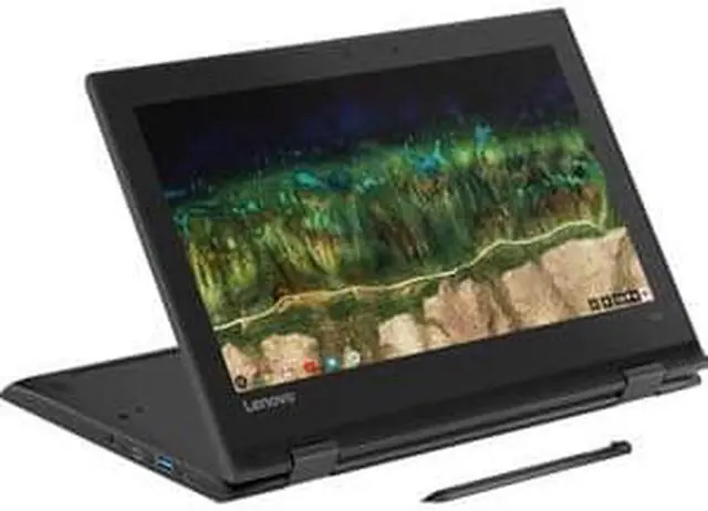 Alt view image 13 of 18 - Lenovo 500e Chromebook 2nd Gen 81MC0059US 11.6" Touchscreen 2 in 1 Chromebook - HD - 1366 x 768 - Intel Celeron N4120 Quad-core (4 Core) 1.10 GHz - 8 GB RAM - 64 GB Flash Memory - Black - Intel C
