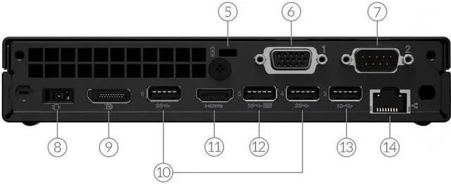 Alt view image 14 of 17 - Lenovo ThinkCentre M70q 11DT00FJUS Desktop Computer - Intel Core i7 10th Gen i7-10700T Octa-core (8 Core) 2 GHz - 16 GB RAM DDR4 SDRAM - 256 GB NVMe M.2 PCI Express PCI Express NVMe SSD - Tiny - Black