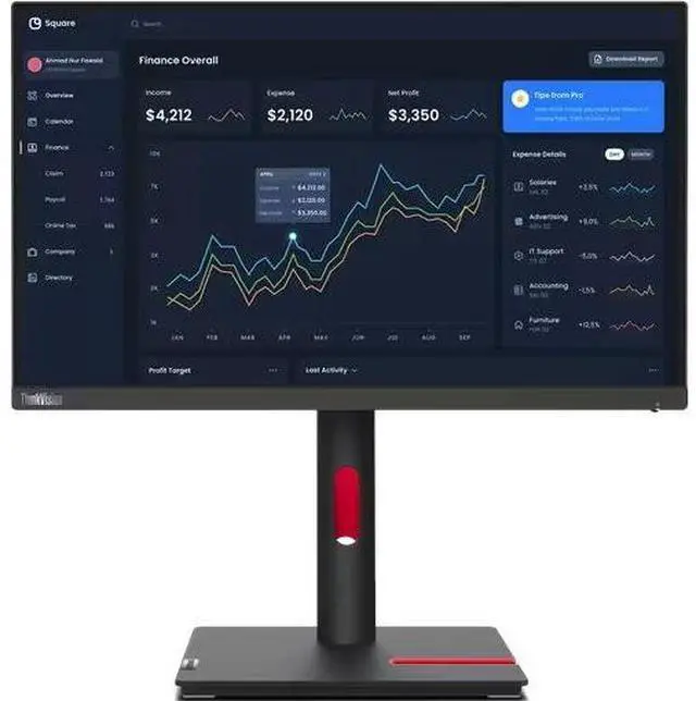 Alt view image 13 of 20 - Lenovo ThinkVision T22I-30 21.5" FHD 1920x1080 Desktop Monitor 63B0MAT6US