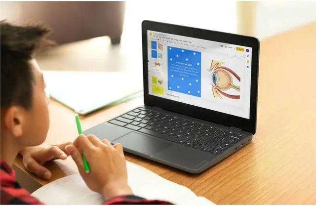 Alt view image 4 of 5 - Lenovo 100e Chromebook Gen 4 83G80001CF 11.6" Multi-Touch Chromebook HD  Intel N-Series N100 8 GB 64 GB Flash Memory(Graphite Gray)