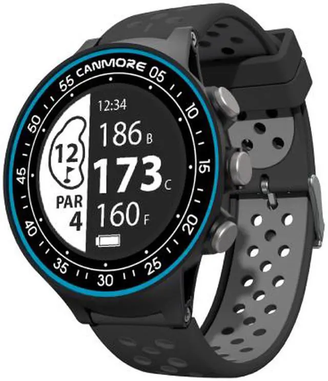 Main image of CANMORE TW-410G GPS Golf Watch with Step Tracking - 38,000+ Free Worldwide Golf Courses Preloaded - Waterproof -User Friendly (Black)