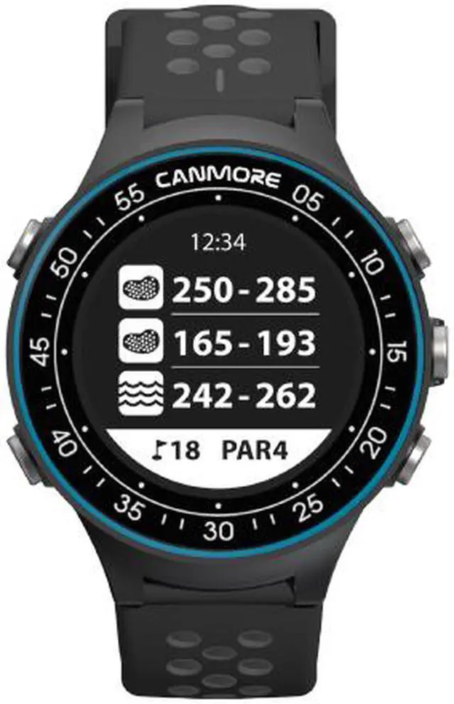 Alt view image 2 of 7 - CANMORE TW-410G GPS Golf Watch with Step Tracking - 38,000+ Free Worldwide Golf Courses Preloaded - Waterproof -User Friendly (Black)