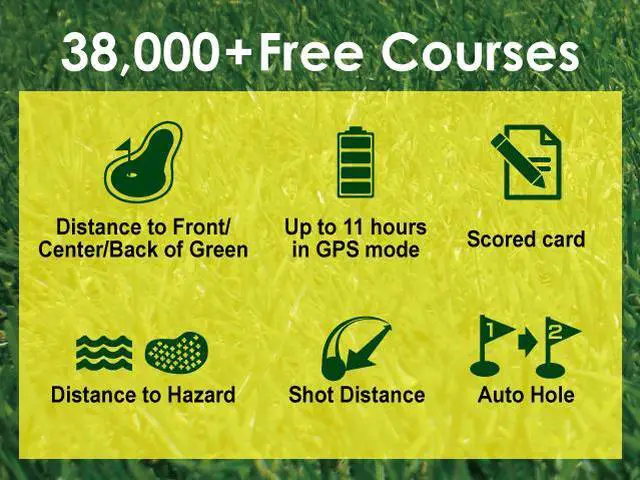 Alt view image 6 of 7 - CANMORE TW-353 GPS Golf Watch  Black Preload 38,000 Worldwide Golf Course Data and Free update User Friendly 3ATM Waterproof 1-Year Warranty