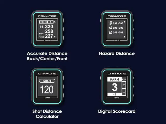 Alt view image 7 of 7 - CANMORE H300 Handheld Golf GPS - Turquoise : Preload 38,000 Worldwide Golf Course Data and Free update - User Friendly -  3ATM Waterproof - 1-Year Warranty