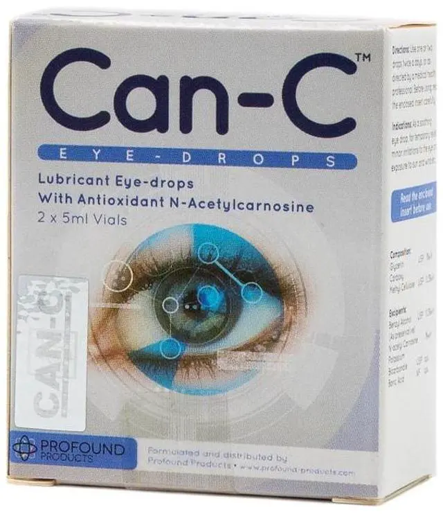 Alt view image 3 of 3 - Profound Products Can-C 100% plant-based N-acetylcarnosine eye drops