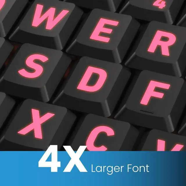 Alt view image 5 of 20 - AZIO KB505U Black USB Wired Standard Large Print 3 Color Backlit Keyboard