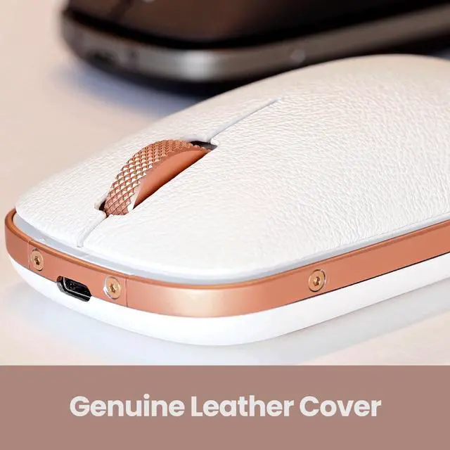 Alt view image 6 of 7 - AZIO Retro Classic Bluetooth Mouse - Genuine Leather Topped with Pixart Precision Tracker | Colour Posh (RM-RCM-L-02)