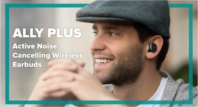 Alt view image 6 of 7 - Cleer Audio ALLY PLUS True Wireless Earbuds  Bluetooth 5.0 Noise Cancelling Environmental Suppression Ambient Awareness Technology | IPX4 Water & Sweat Resistance. 30 Hour Battery Total (White Gold)