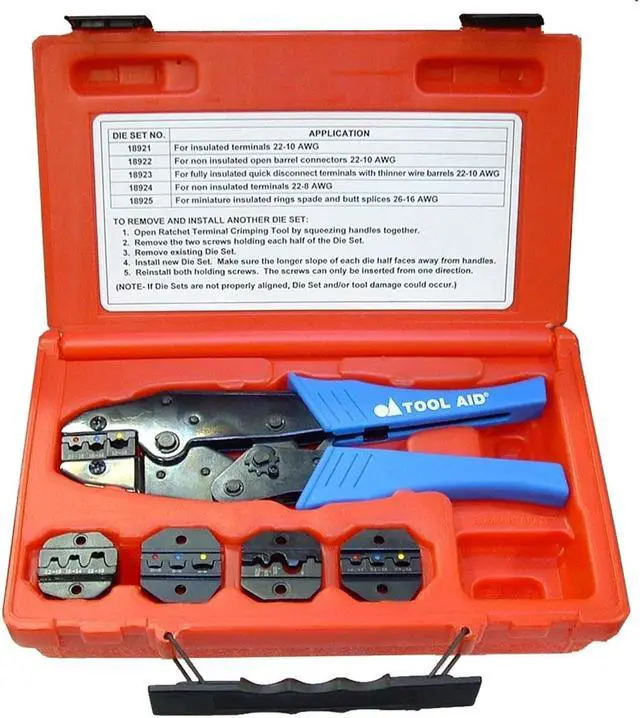 Alt view image 3 of 3 - S&G Tool Aid 18920 Ratcheting Terminal Crimping Kit