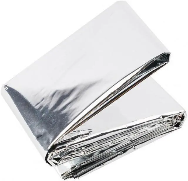 Alt view image 5 of 6 - Intsupermai 84" X52" 8 Pack Emergency BLANKET Thermal Survival Rescue Blanket Safety Insulating Mylar Hiking Outdoors Camping Emergency Space