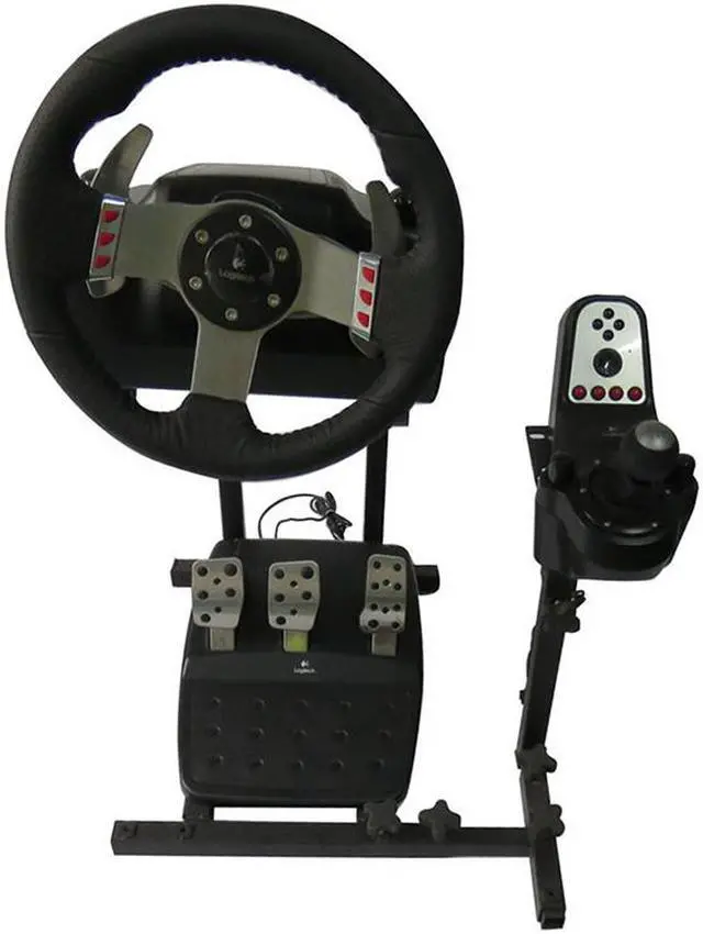 Main image of Intsupermai Racing Simulator Steering Wheel Stand Driving Gaming Steering Wheel Bracket Frame Stand Simulated Racing Game Seat
