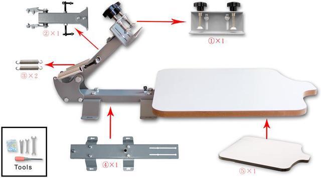 Alt view image 2 of 2 - Intsupermai 1 Color 1 Station Silk Screen Printing Press Kit Machine T shirt DIY