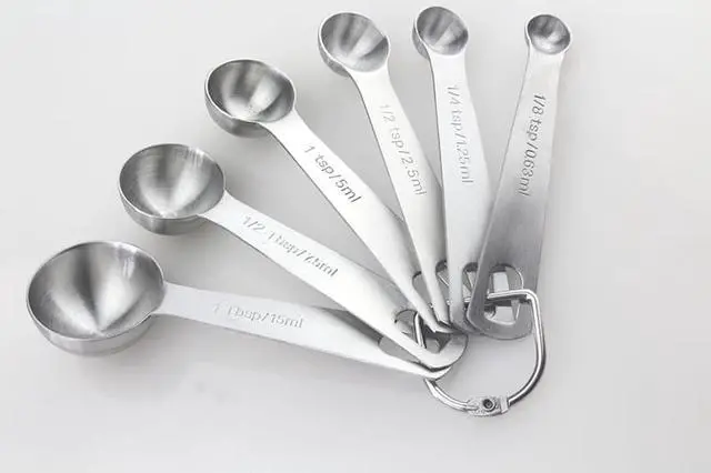 Alt view image 2 of 5 - Intsupermai Stainless Steel Measuring Spoons Set of 6 with D-RING Holder