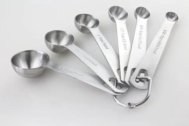 Alt view image 3 of 5 - Intsupermai Stainless Steel Measuring Spoons Set of 6 with D-RING Holder