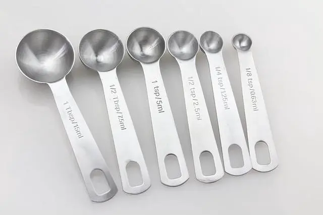 Alt view image 5 of 5 - Intsupermai Stainless Steel Measuring Spoons Set of 6 with D-RING Holder
