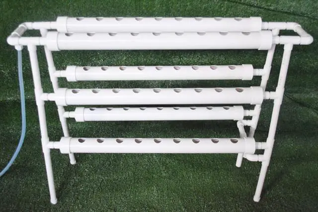 Alt view image 2 of 3 - Intsupermai Hydroponic Grow Kit Ladder Double Side 6 Pipe 54 Plant Site Gardening Supplies