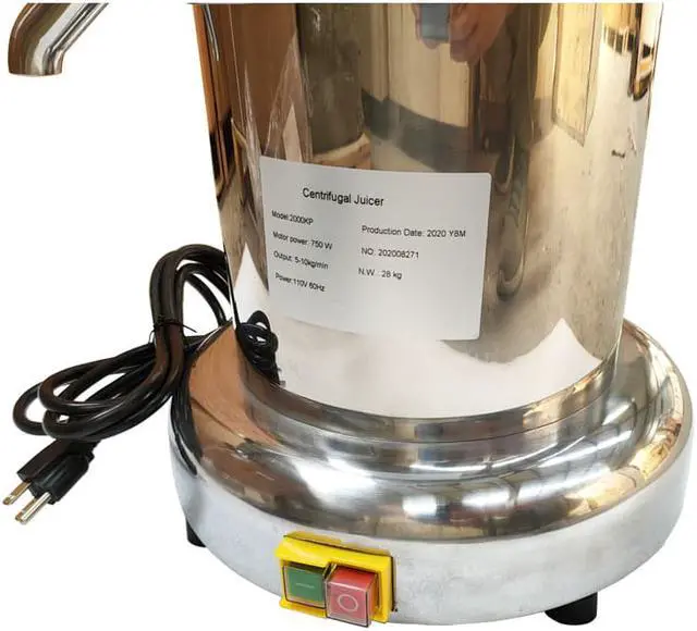 Alt view image 6 of 7 - Intsupermai 110V 750W Commercial Fruit and Vegetable Juicer Automatic Centrifugal  Extractor