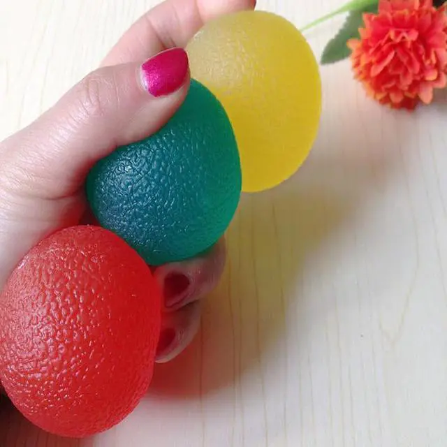 Alt view image 2 of 3 - Intsupermai 3PC Hand Therapy Exerciser Balls Squeeze Balls Kit Stress Relief Training Care