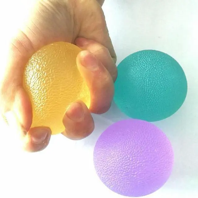 Alt view image 3 of 3 - Intsupermai 3PC Hand Therapy Exerciser Balls Squeeze Balls Kit Stress Relief Training Care